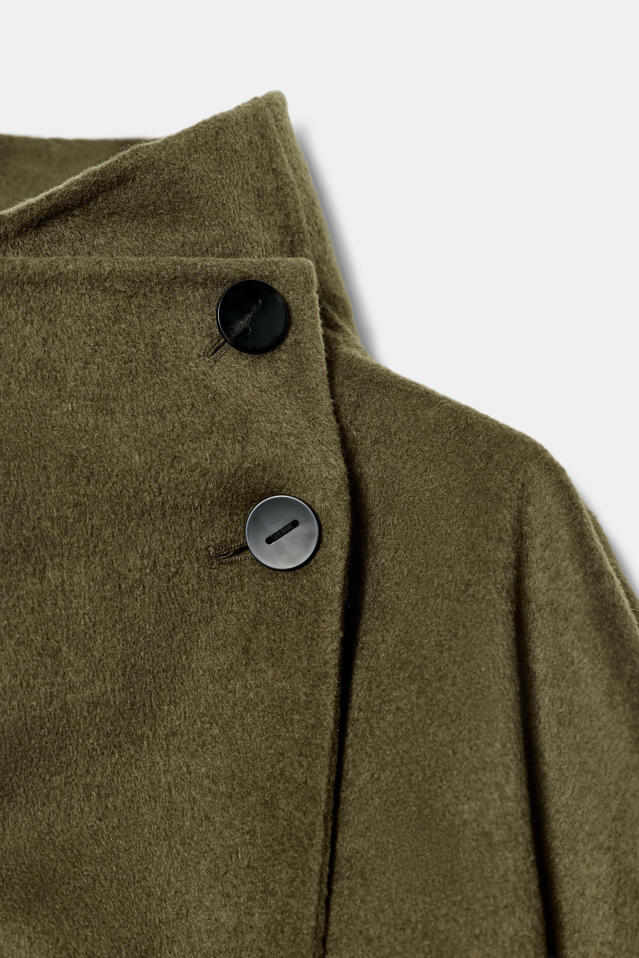 HIGH COLLAR WOOL BLEND COAT ZW COLLECTION